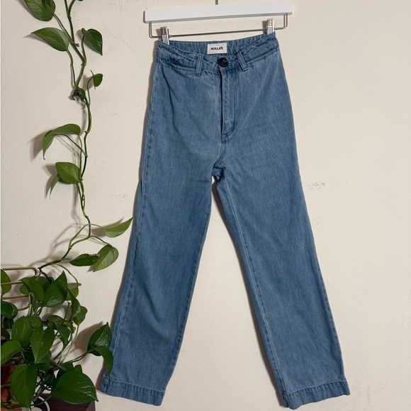 Rolla's Medium Wash Wide Leg Denim Jeans - 100% Cotton - {24} - Picture 1 of 11